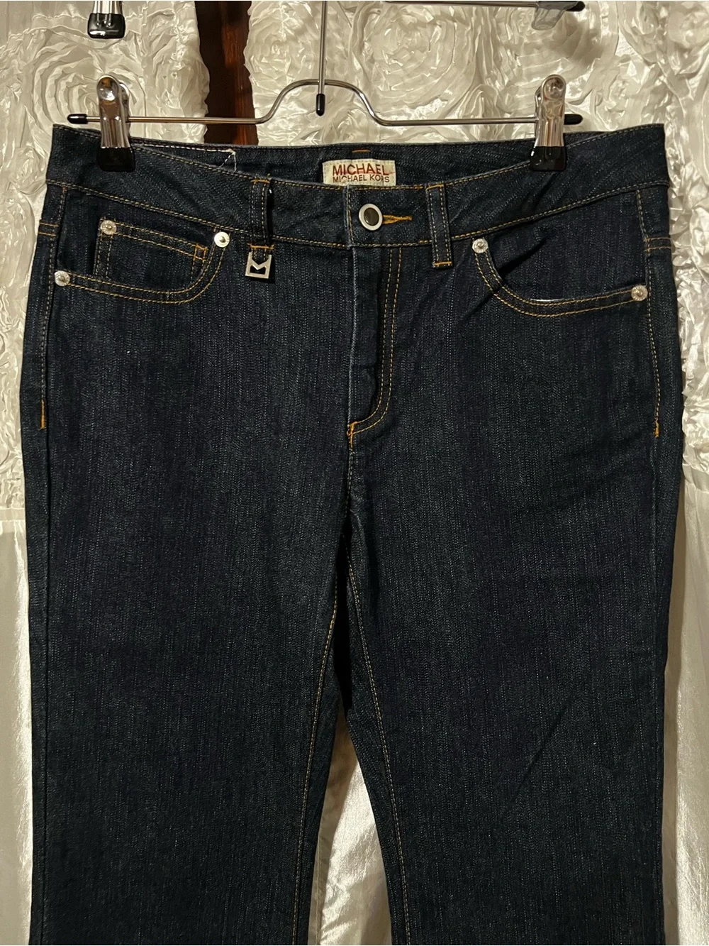 Michael Kors Dark Indigo Wide Leg Jeans